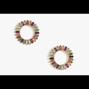 J.Crew Factory Crystal Baguette Statement Earrings